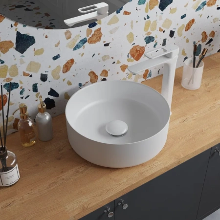 донный клапан iddis optima home ophwm00i88 для умывальника для раковины, без перелива, белый матовый