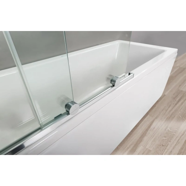 шторка на ванну cezares stream vfs-11 90 профиль хром стекло прозрачное