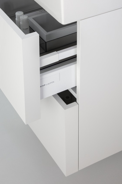 тумба под раковину laufen kartell by laufen 4.0756.9.033.640.1 58х45х60 см, подвесная, цвет белый матовый