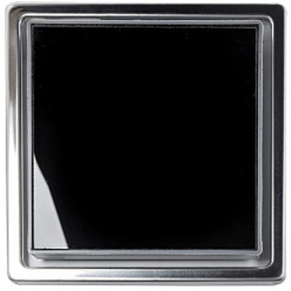 душевой трап pestan confluo standard dry black glass 1 13000101 10x10 см, хром/черный глянец