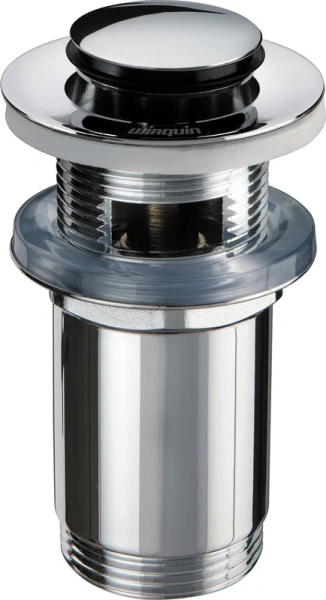 донный клапан wirquin клик-клак интерьер 30723417 для раковины, с переливом, хром