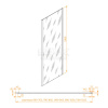 душевая стенка rgw z-050-5-b 80 352205508-14 профиль черный, стекло прозрачное