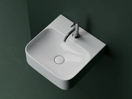 раковина ceramicanova aura cn2005 подвесная, 43.5x35 см, белая