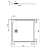 душевой поддон из искусственного камня ideal standard ultraflat s k8216fr 100×100