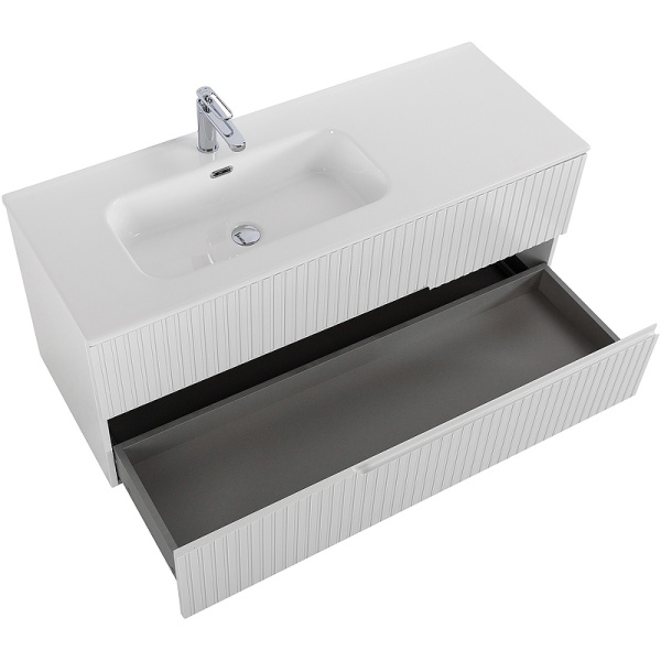тумба под раковину cezares duet-n 120 l duet-n-1200-2c-so-bl-l подвесная bianco lucido