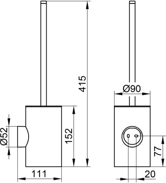 Ёршик для унитаза Keuco Reva 12864019000 хром Ёршик для унитаза Keuco Reva 12864019000 хром