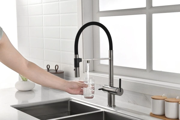 смеситель для кухни с подключением к фильтру paulmark gravity gr213888-bs смеситель для кухни с подключением к фильтру paulmark gravity gr213888-bs