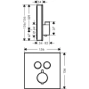 термостат для двух потребителей hansgrohe showerselect glass 15738600