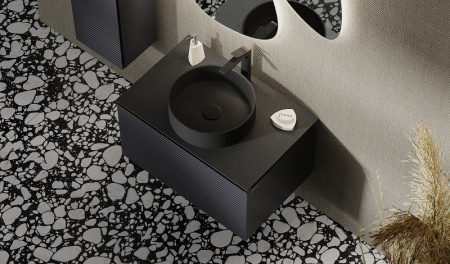 тумба под раковину jorno stone stn.01.80/p/a/jr подвесная, 80x52 см, цвет антрацит