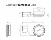 душевой трап 950 bettoserb drain frameless line арт. 13701234, хром матовый/ полая под плитку, без рамки комбинированный затвор