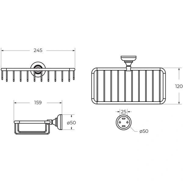 Мыльница Cezares Aphrodite APHRODITE-SODD-01 Хром