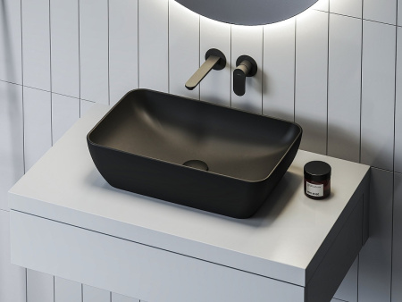 раковина-чаша ravak uni slim r 50 xjx0d150000 черная матовая