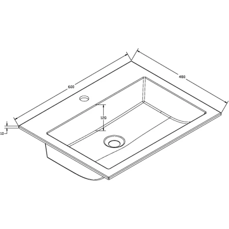 раковина vincea vcb-13600w 60х48 см, белая