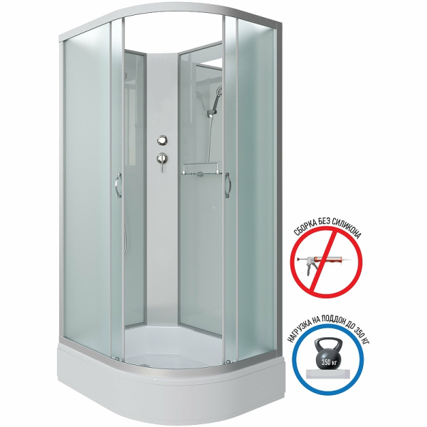 душевая кабина niagara classic 90х80 l ng-33984-14lbk без гидромассажа