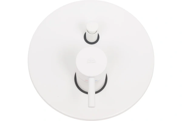 смеситель paffoni light lig015bo для ванны и душа, встраиваемый, с внутренней частью, белый матовый
