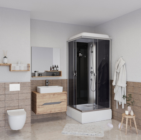 душевая кабина niagara eco 90x90 e90/26q/tn без гидромассажа