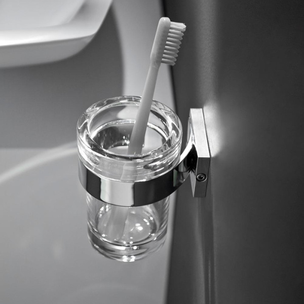 Стакан подвесной Bertocci Es 105 4000 0000, стекло, держатель цвет:хром