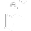 неподвижная перегородка 70 см vincea walk-in vsw-1h700clb прозрачное