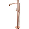 Смеситель Paffoni Light LIG032ROSE для ванны, напольный, с душевым гарнитуром, излив 28.4 см, h92 см, розовое золото
