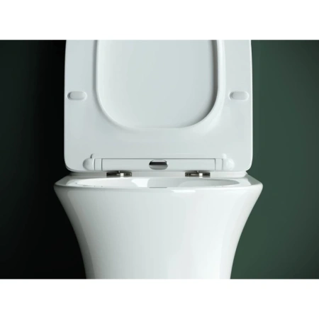 чаша напольного унитаза ceramicanova star cn1904-b безободкового с сиденьем микролифт, белая