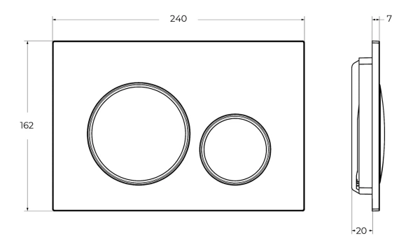 кнопка смыва для инсталляции belbagno bb-17c-nero.m пластик, цвет матовый черный