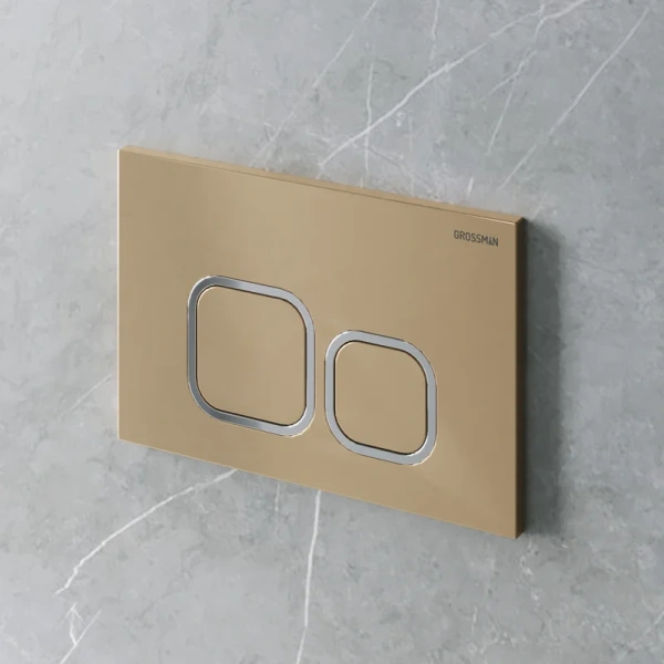 клавиша для инсталляции grossman cosmo 700.k31.02.310.310 для унитаза, пластик, матовое золото