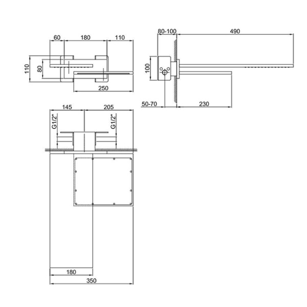 двойной верхний душ fantini venezia 86 01 8035b цвет: золото плюс