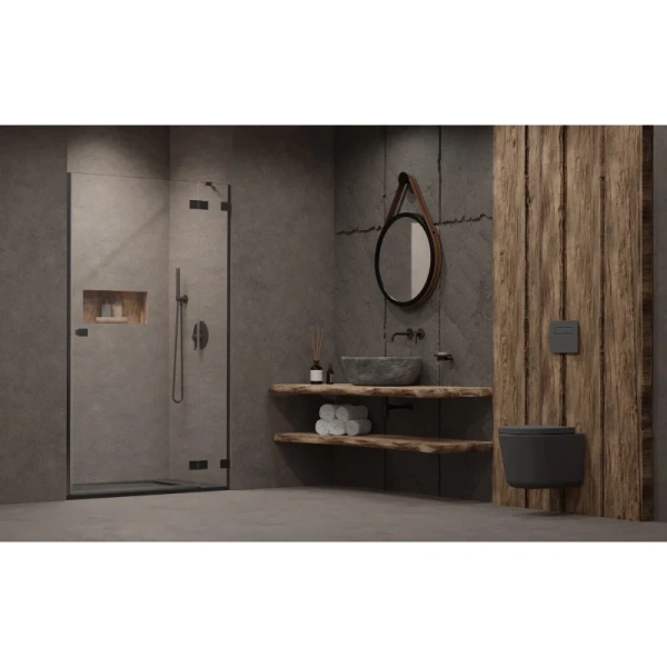 душевая дверь radaway essenza pro brushed gunmetal dwj 110 right 10099110-92-01r прозрачное