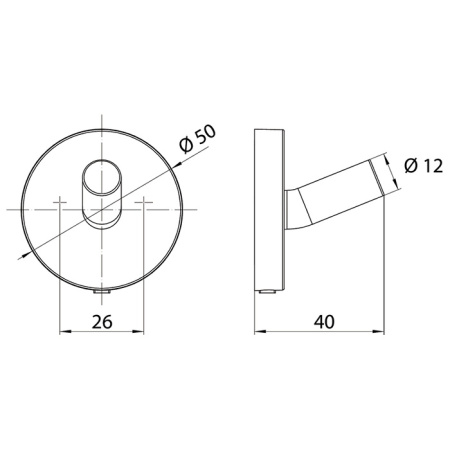 emco emco round крючок, подвесной, цвет: белый
