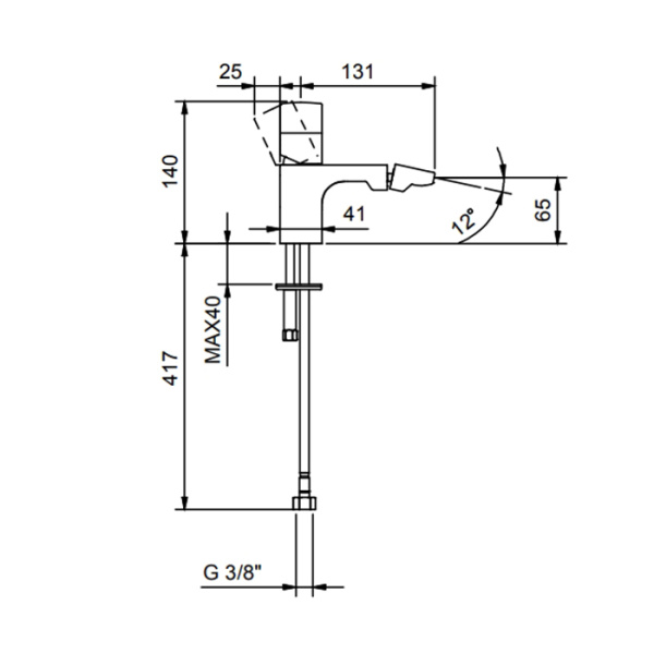 смеситель для биде fantini nice 65 13 s008swf черный матовый