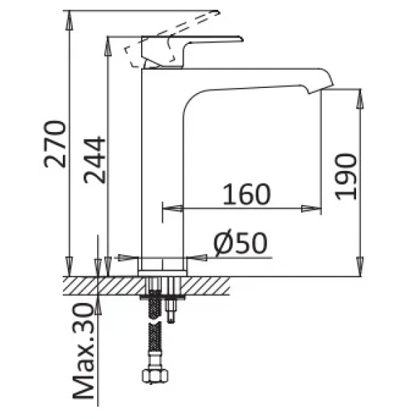 смеситель для раковины cezares nautic nautic-lc-bio с донным клапаном, белый матовый