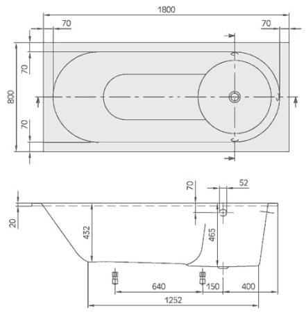 квариловая ванна villeroy & boch libra ubq180lib2v-01 180x80 см