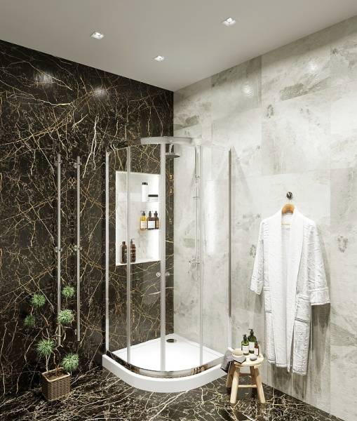 душевой уголок agger a01-100tcr 100×100 см, профиль хром, стекло прозрачное