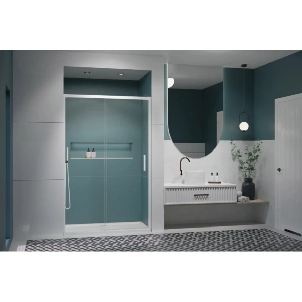 душевая дверь radaway idea white dwj 100 left 387014-04-01l прозрачное