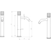 смеситель для раковины boheme stick linea 122-brb.3 бронза матовая
