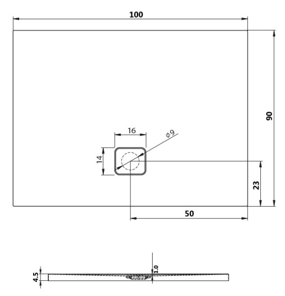 душевой поддон riho basel 414 100×90 см dc241600000000s(d005021065) черный глянцевый