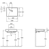 раковина накладная jacob delafon rythmik exq112-z-00 60 см